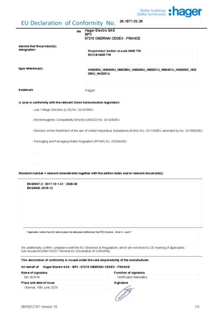 Image Declaration of conformity en-US 2026-07-14  | Hager