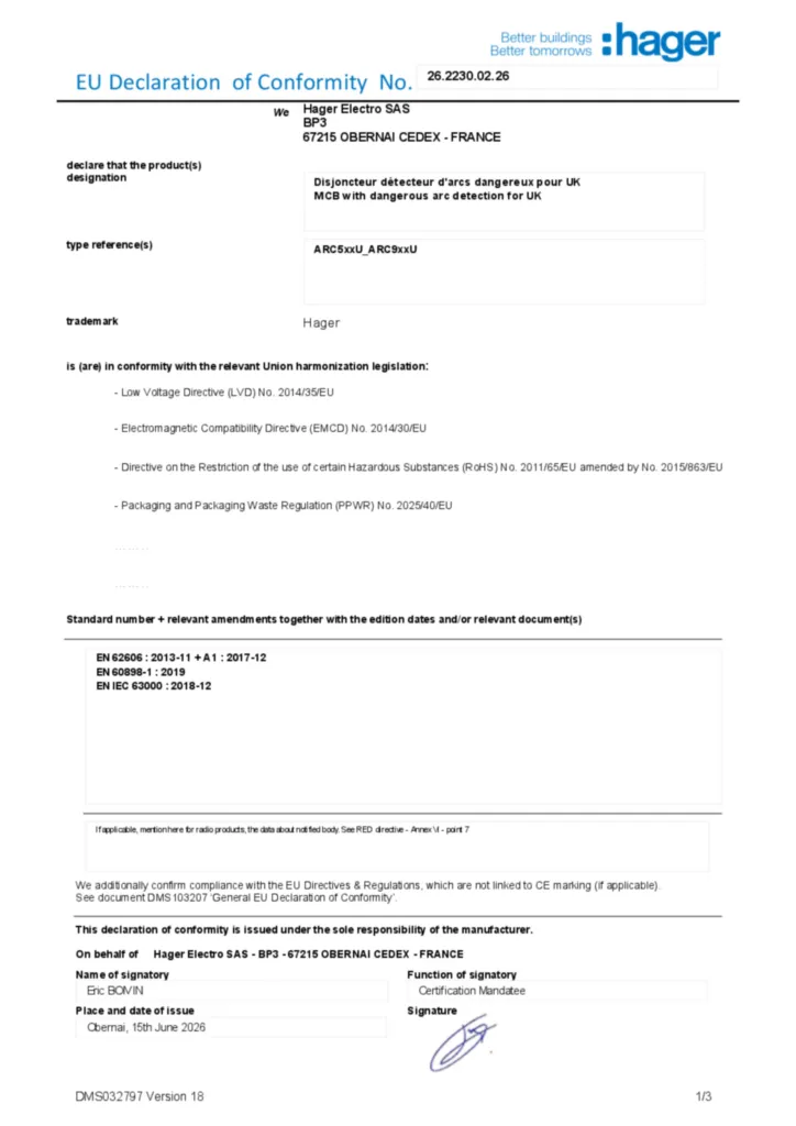 Image Declaration of conformity en-US 2026-07-14  | Hager