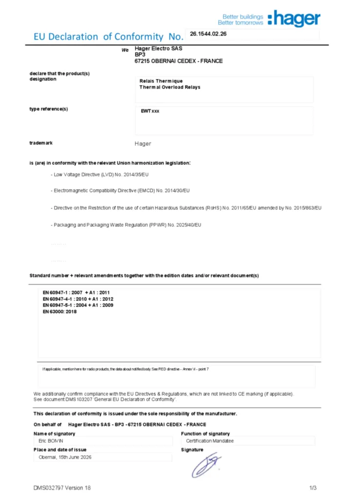 Image Declaration of conformity en-US 2026-07-14  | Hager