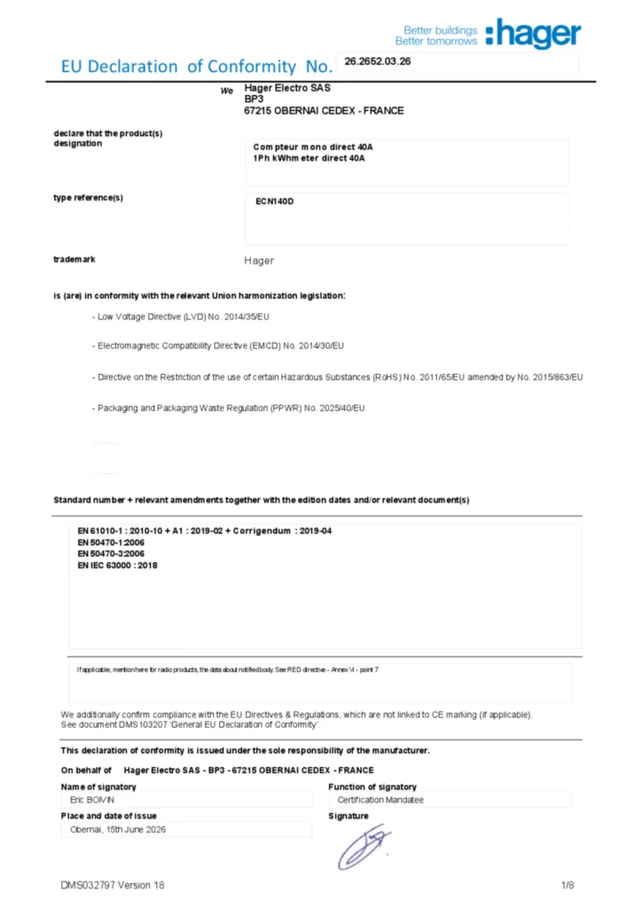 Image Declaration of conformity en-US 2026-07-15  | Hager