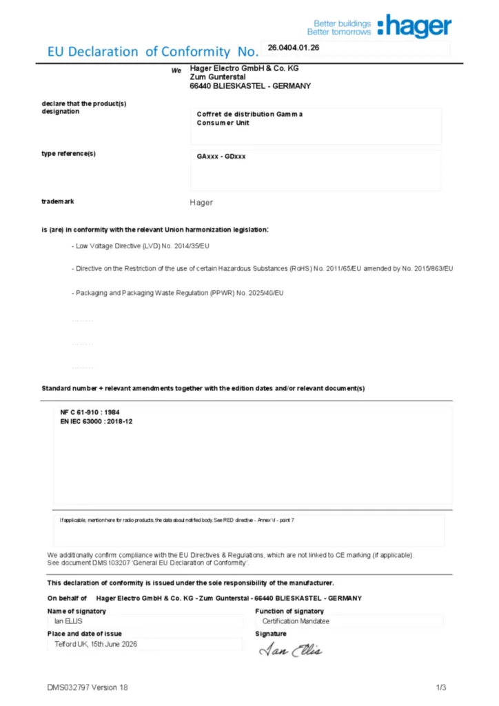 Image Déclaration de conformité en-GB 2026-07-22 | Hager France