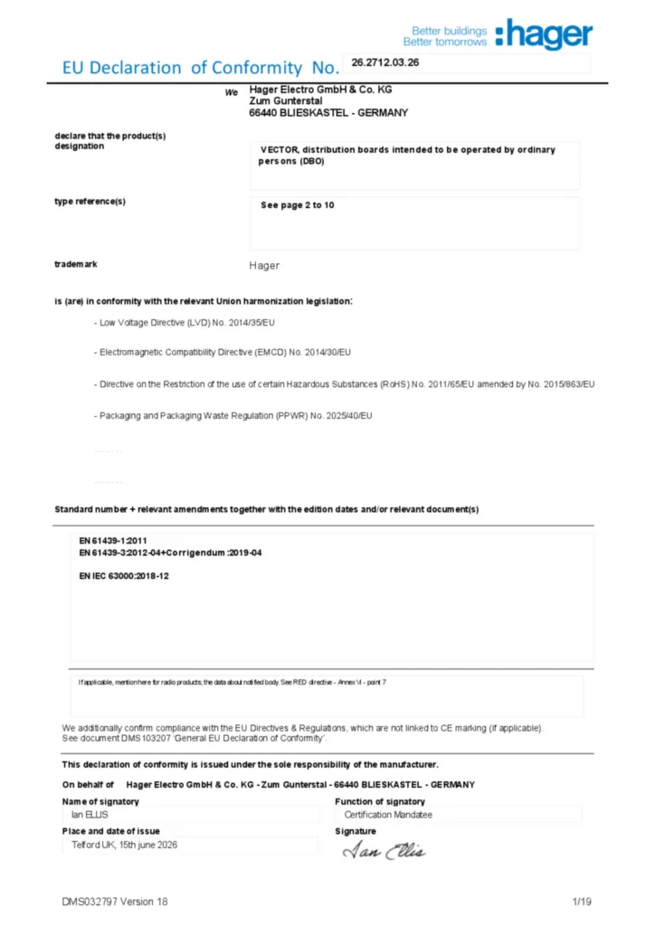 Εικόνα Declaration of conformity en-GB 2026-07-22 | Hager