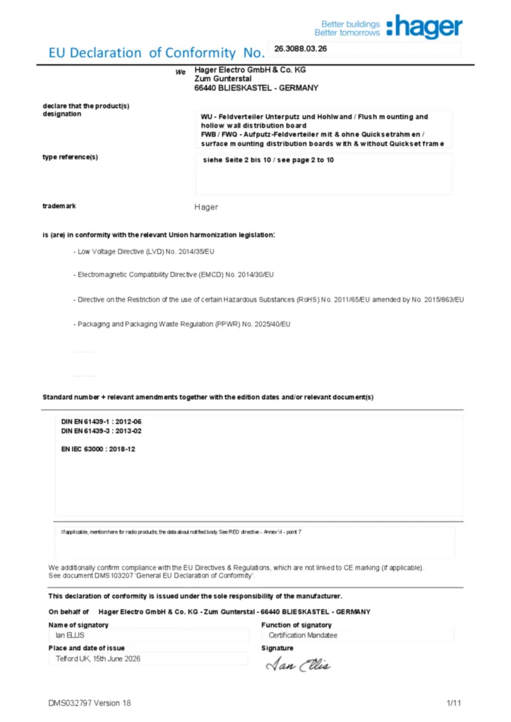 Bild Konformitätserklärung en-GB 2026-07-22 | Hager Deutschland