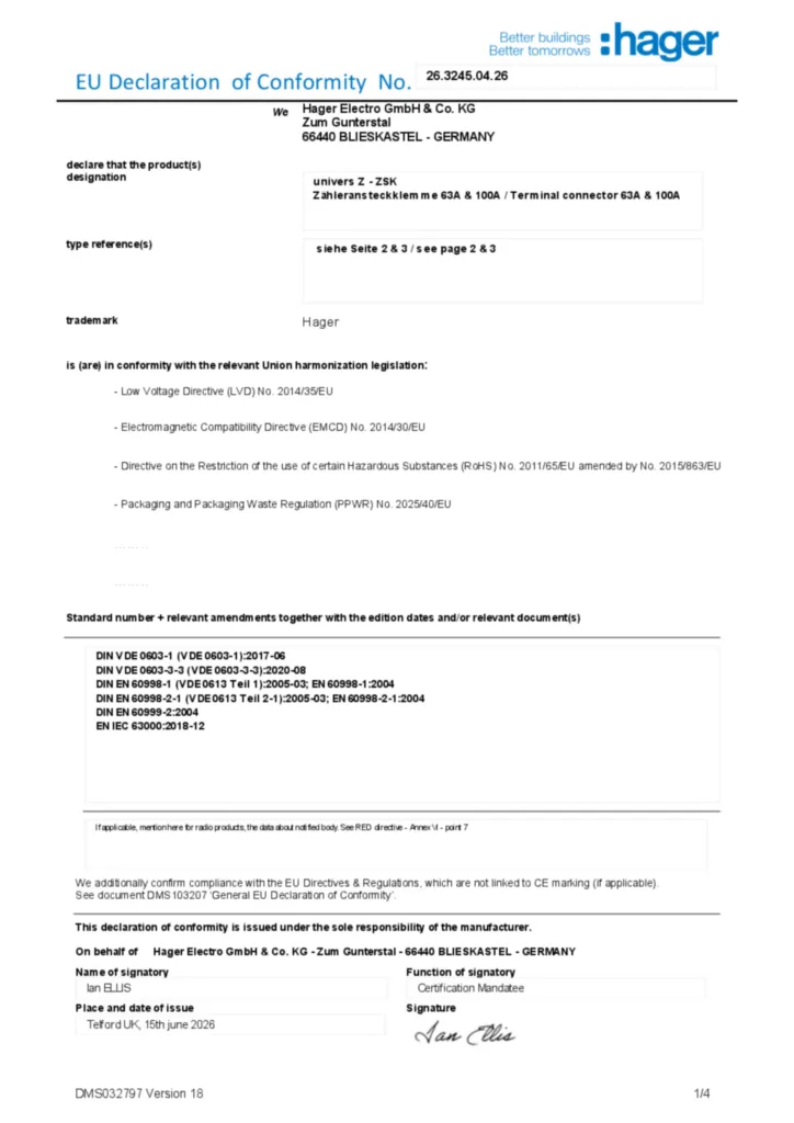 Bild Konformitätserklärung en-GB 2026-07-22 | Hager Deutschland