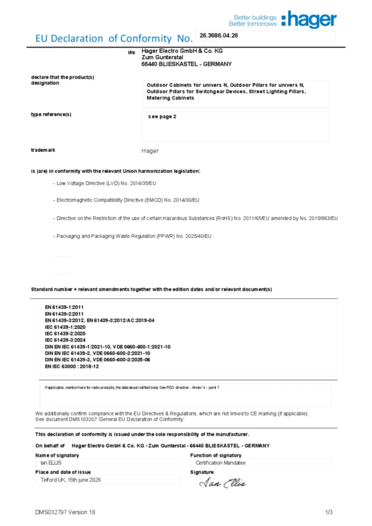 Bild Konformitätserklärung en-GB 2026-07-22 | Hager Deutschland