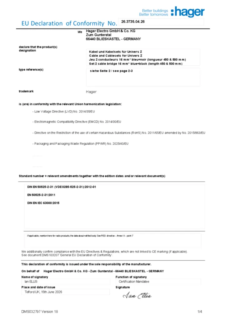 Bild Konformitätserklärung en-GB 2026-07-22 | Hager Deutschland