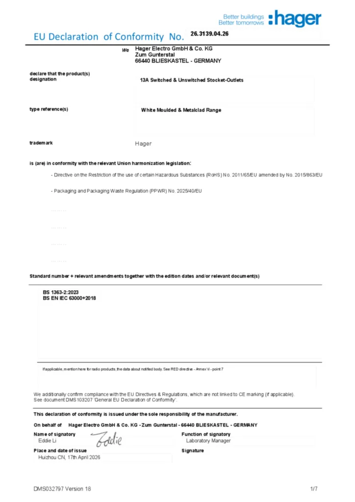 Image Declaration of conformity en-GB 2026-07-22  | Hager