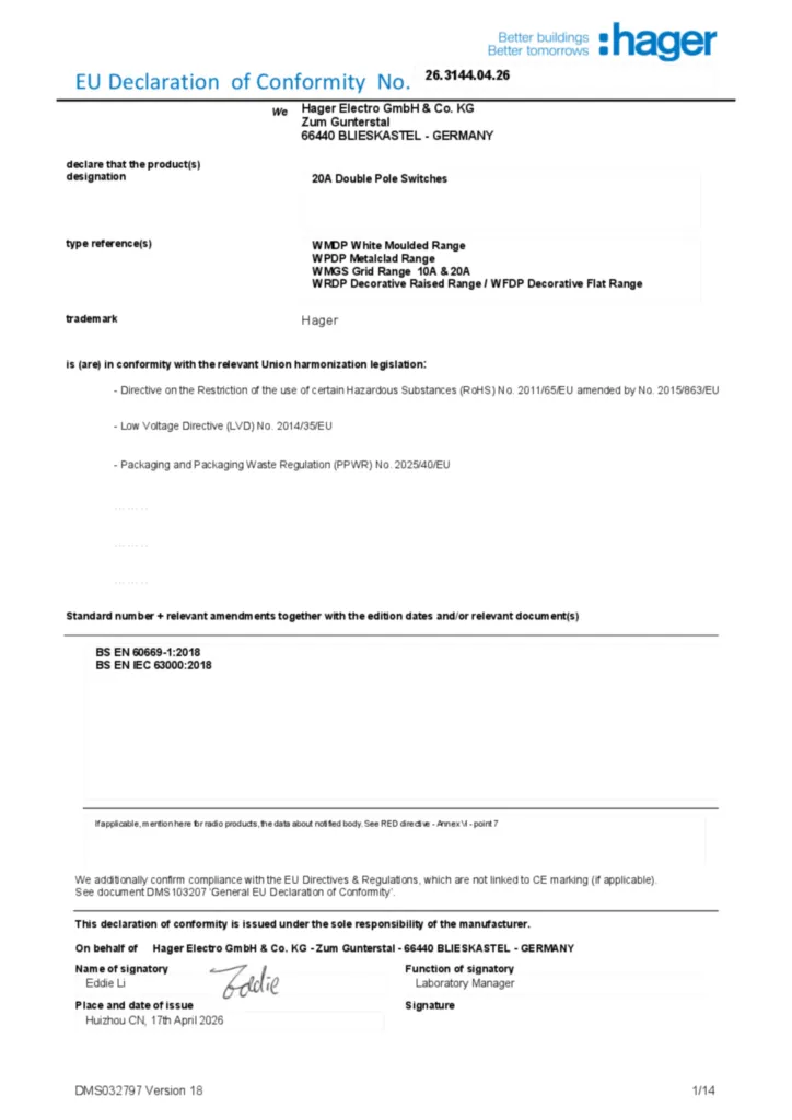 Image Declaration of conformity en-GB 2026-07-22  | Hager