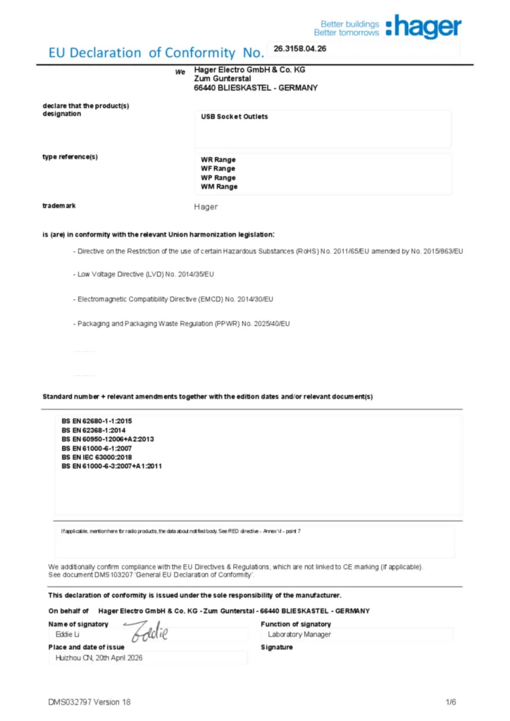 Image Declaration of conformity en-GB 2026-07-22  | Hager