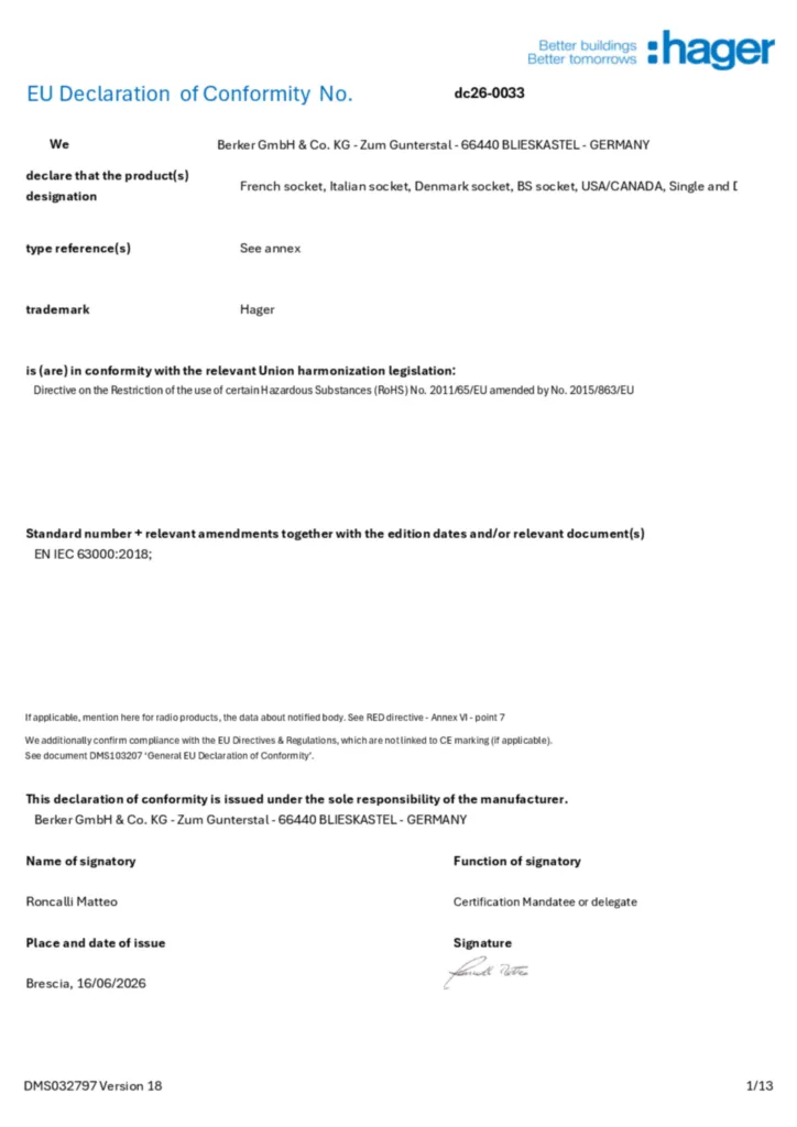 Bild Konformitätserklärung en-GB 2026-07-29 | Hager Deutschland