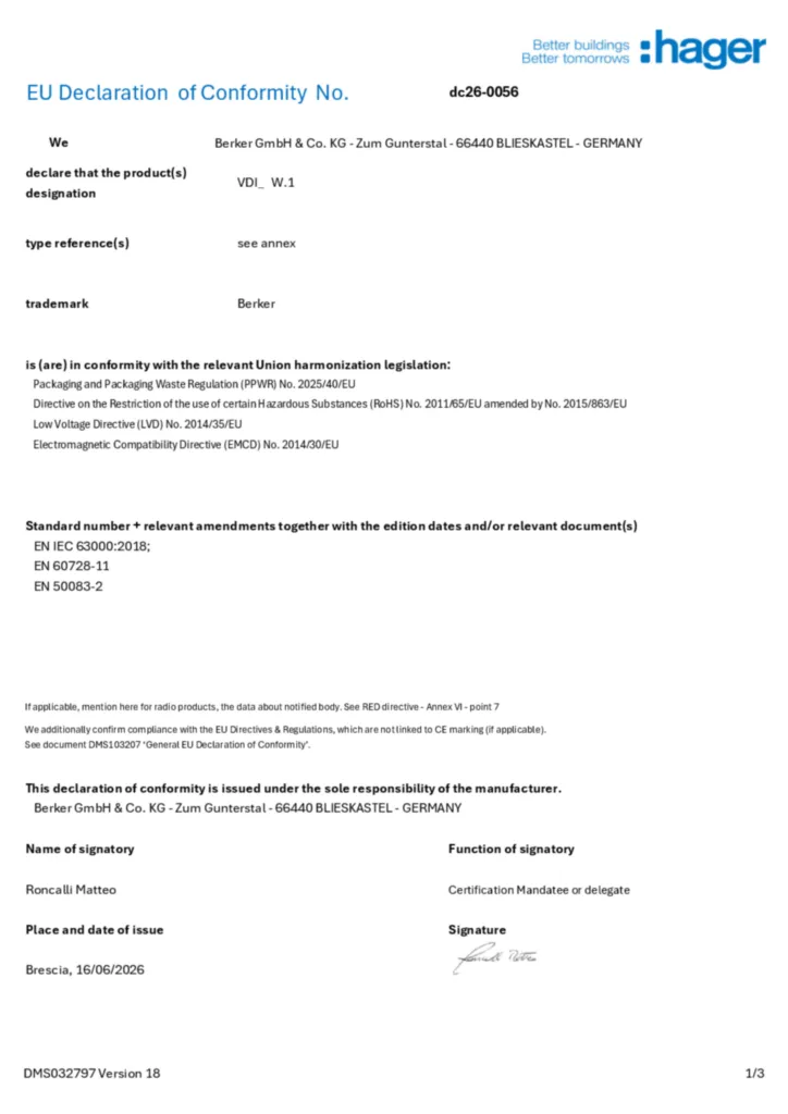 Bild Konformitätserklärung en-GB 2026-07-29 | Hager Deutschland