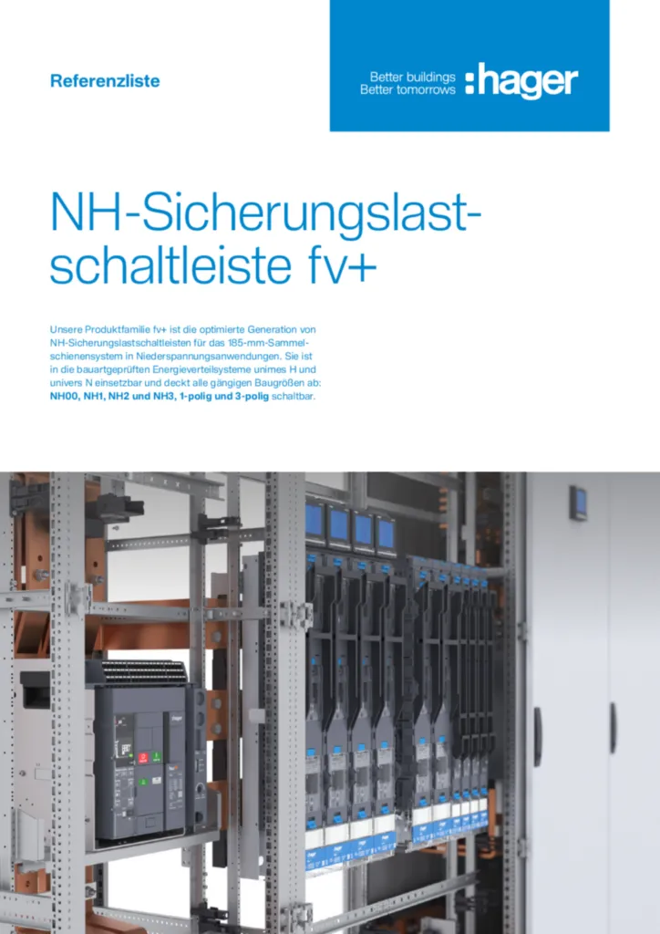Bild Referenzliste NH-Sicherungslastschaltleiste fv+ | Hager Deutschland
