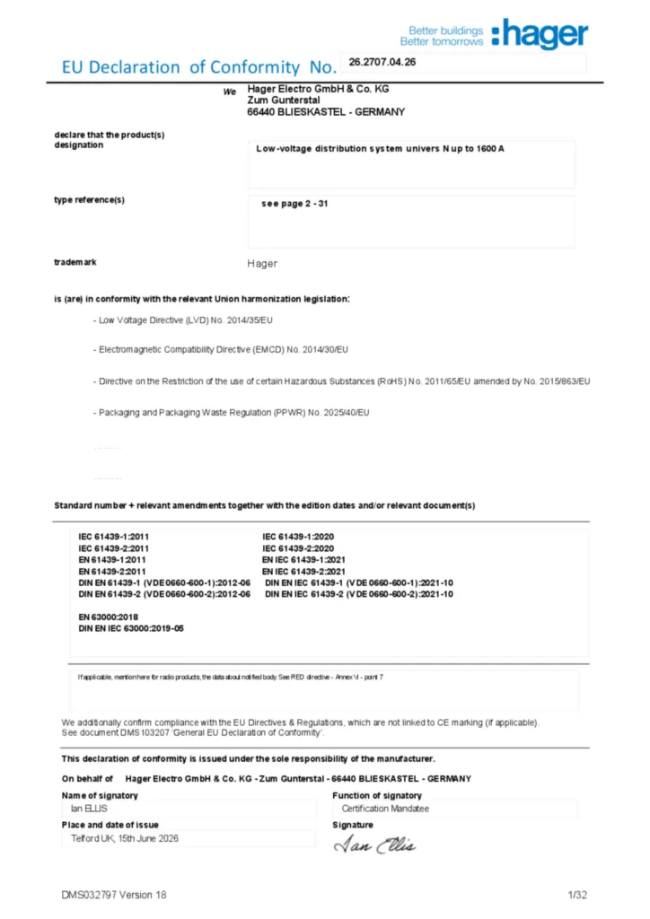 Bild EU-försäkran (DoC) en-GB 2026-08-04 | Hager Sverige