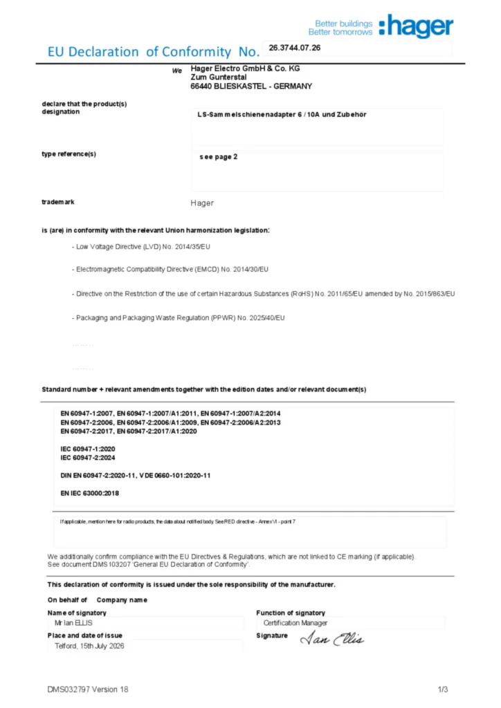 Bild Konformitätserklärung en-GB 2026-08-04 | Hager Deutschland