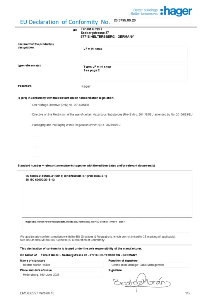 Bild Konformitätserklärung en-GB 2026-08-07 | Hager Deutschland