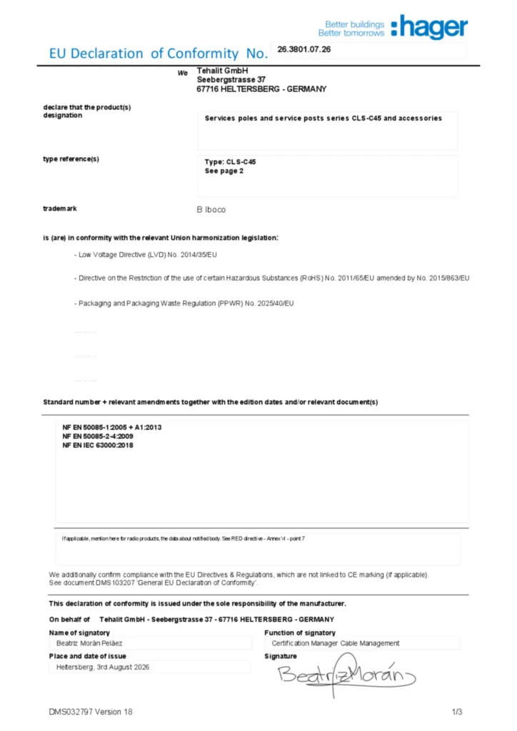 Image Déclaration de conformité en-GB 2026-08-07 | Hager France