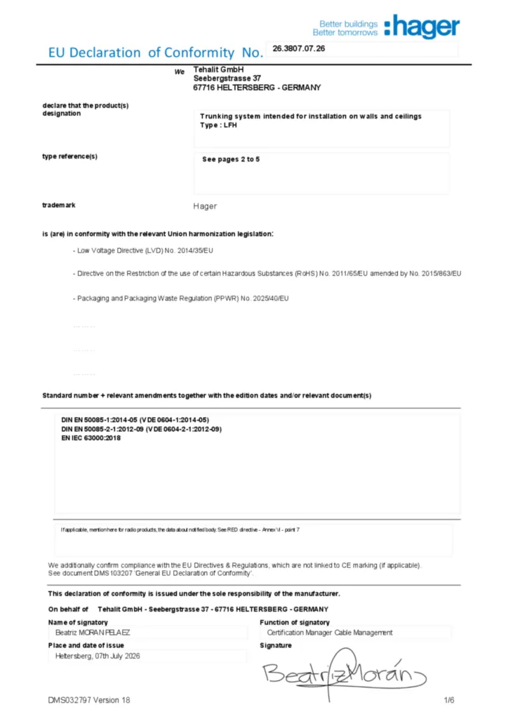 Bild EU-försäkran (DoC) en-GB 2026-08-07 | Hager Sverige