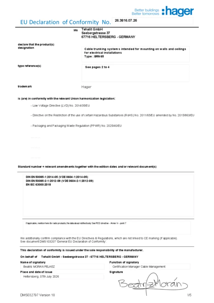 Bild Konformitätserklärung en-GB 2026-08-07 | Hager Deutschland