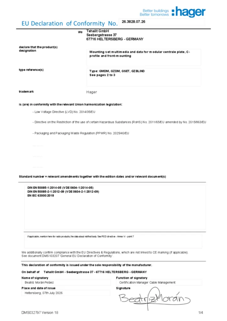 Bild EU-försäkran (DoC) en-GB 2026-08-07 | Hager Sverige