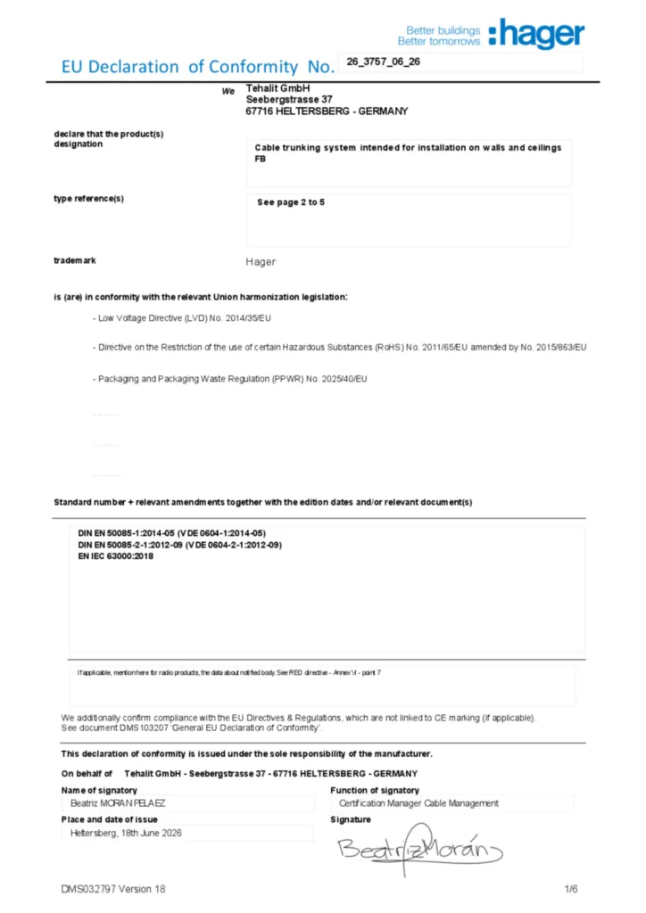 Image Déclaration de conformité en-GB 2026-08-07 | Hager France