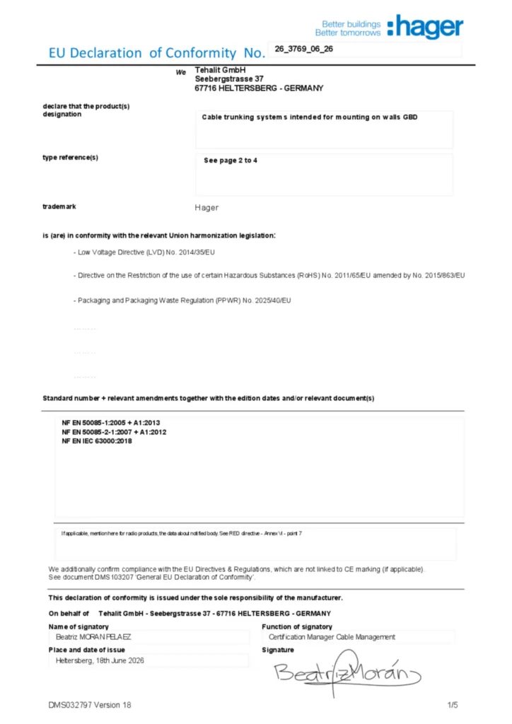 Image Déclaration de conformité en-GB 2026-08-07 | Hager France
