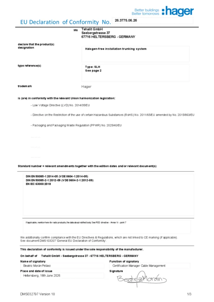 Bild Konformitätserklärung en-GB 2026-08-07 | Hager Deutschland