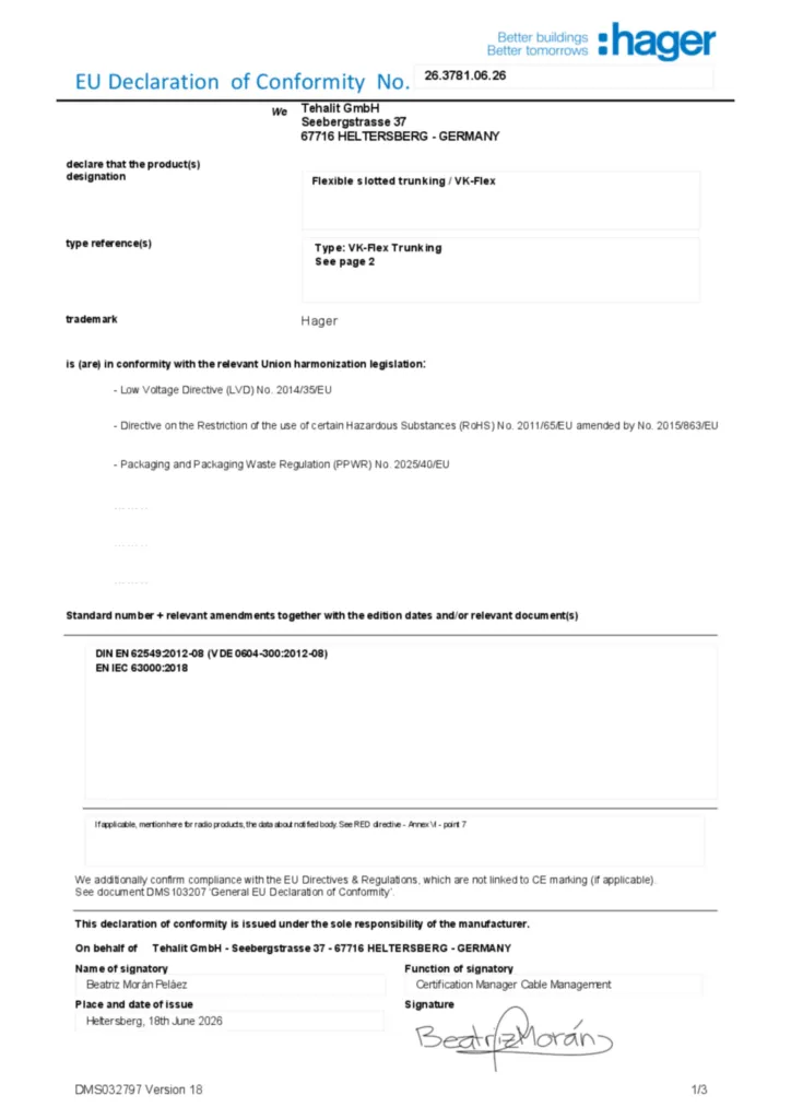 Bild Konformitätserklärung en-GB 2026-08-07 | Hager Deutschland