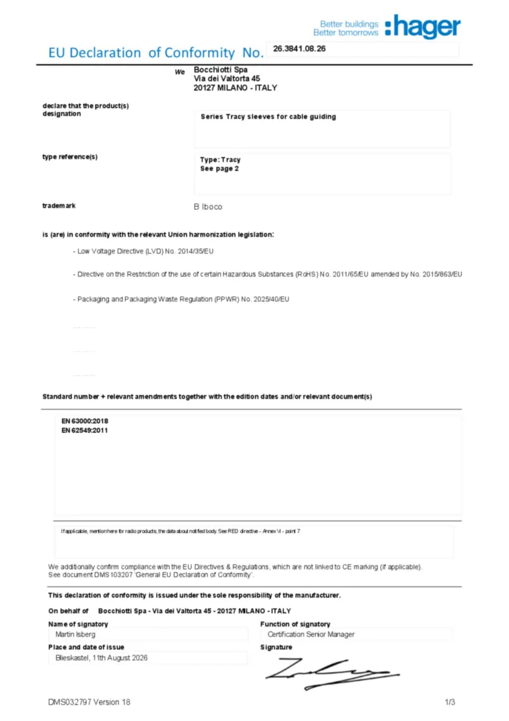 Image Déclaration de conformité en-GB 2026-08-14 | Hager France