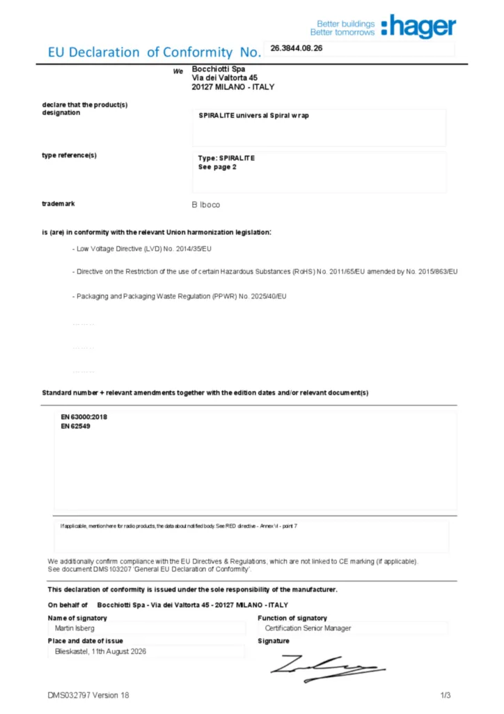 Image Déclaration de conformité en-GB 2026-08-14 | Hager France