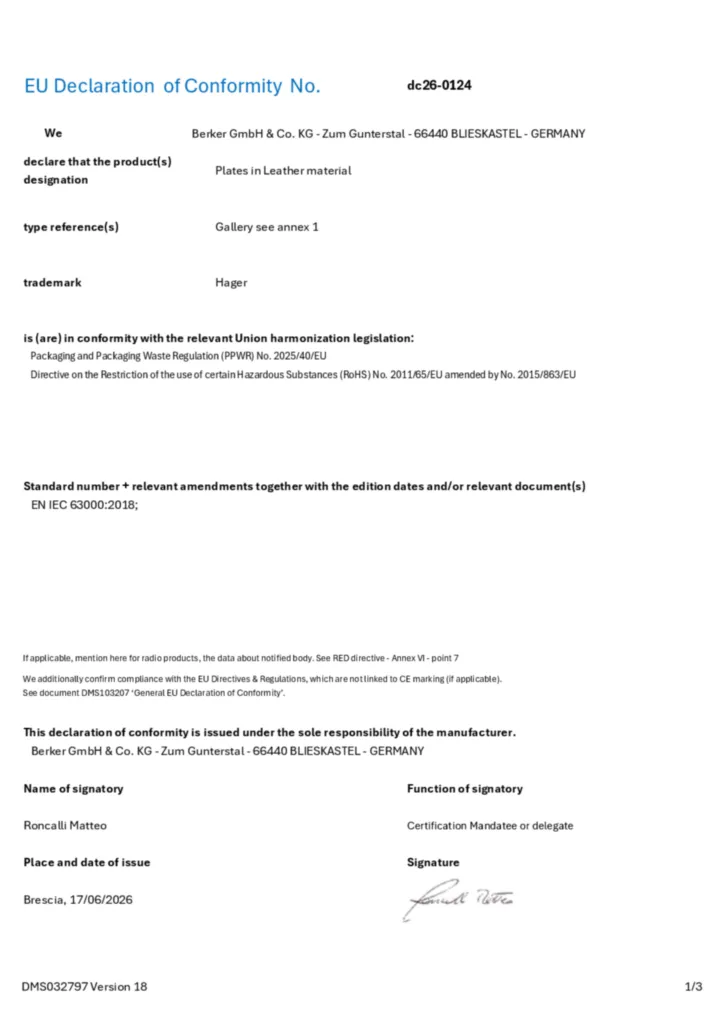 Slika Deklaracija o usklađenosti en-GB 2026-08-24  | Hager
