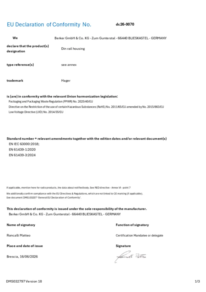 Bild Konformitätserklärung en-GB 2026-08-24 | Hager Deutschland