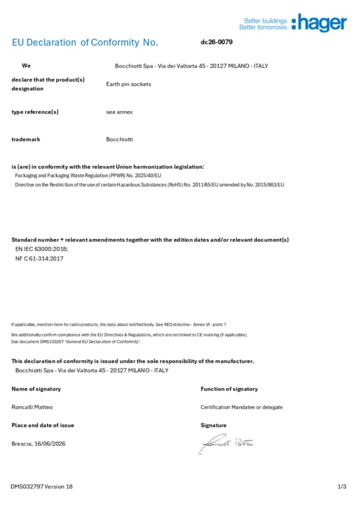 Image Déclaration de conformité en-GB 2026-08-24 | Hager France