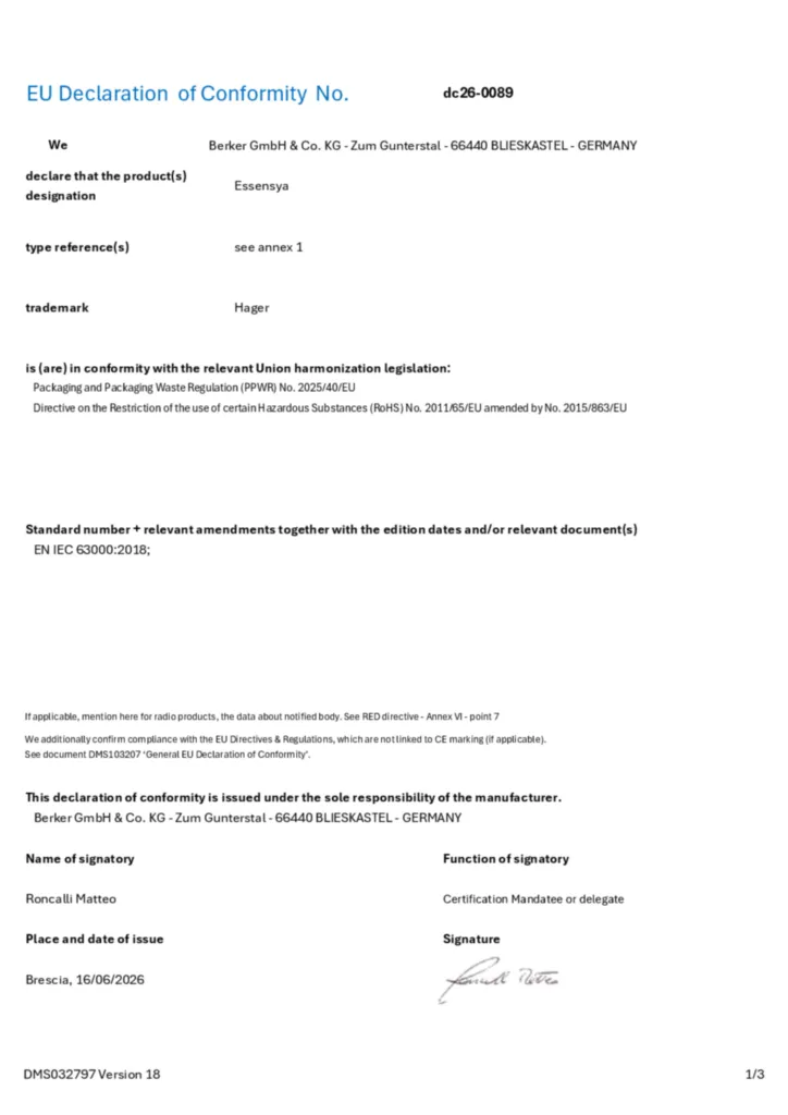 Image Déclaration de conformité en-GB 2026-08-24 | Hager France