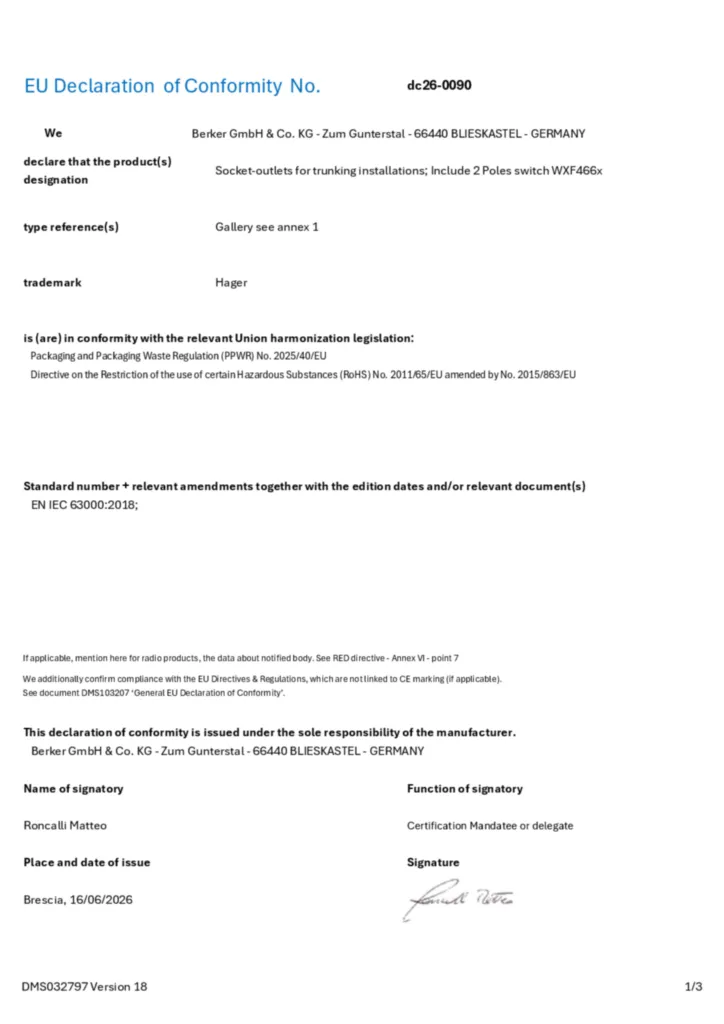 Slika Deklaracija o usklađenosti en-GB 2026-08-24  | Hager