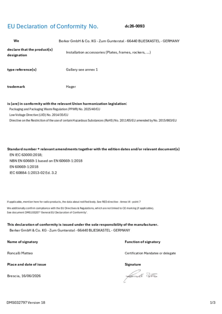 Image Déclaration de conformité en-GB 2026-08-24 | Hager France