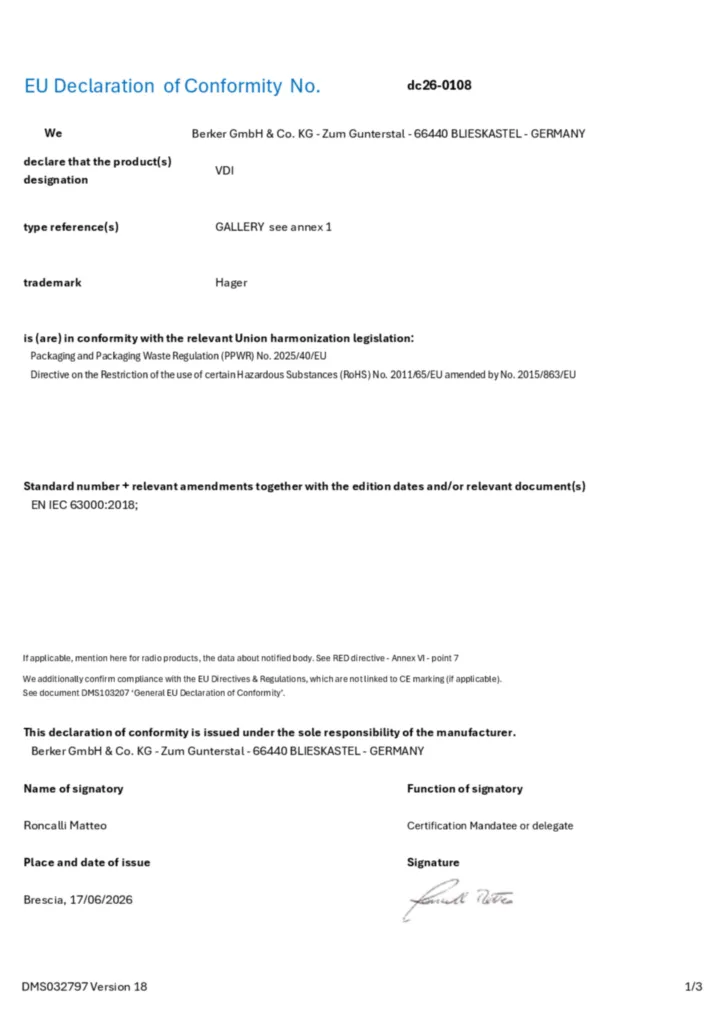 Slika Deklaracija o usklađenosti en-GB 2026-08-24  | Hager