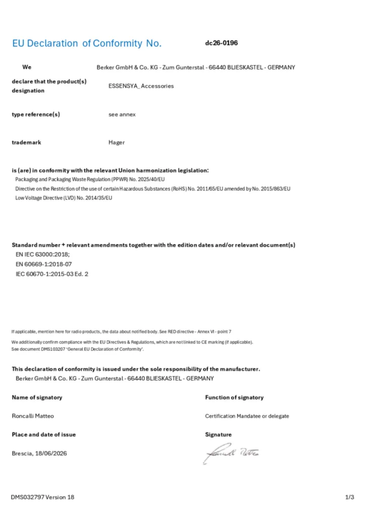 Image Déclaration de conformité en-GB 2026-08-24 | Hager France