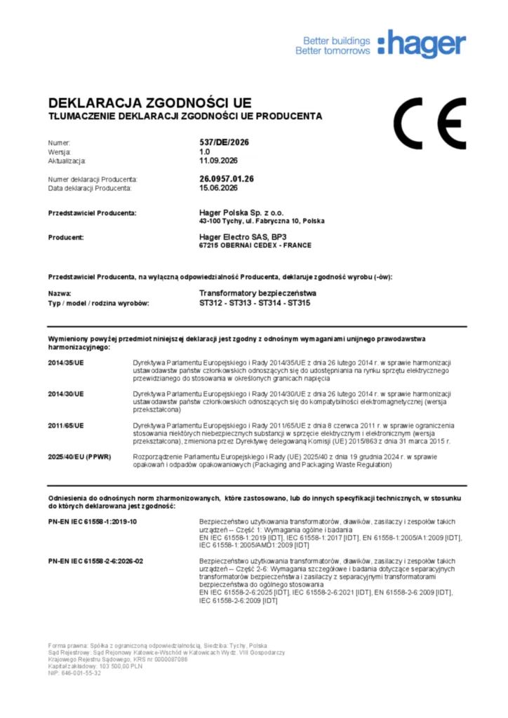 Image Deklaracja zgodności UE  | Hager