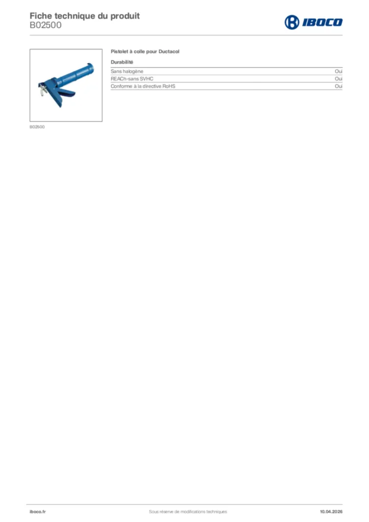 Image Iboco Fiche technique du produit B02500 | Hager France