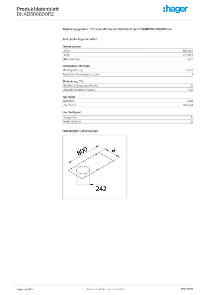 Bild Hager Produktdatenblatt BKAD500800R2 | Hager Deutschland