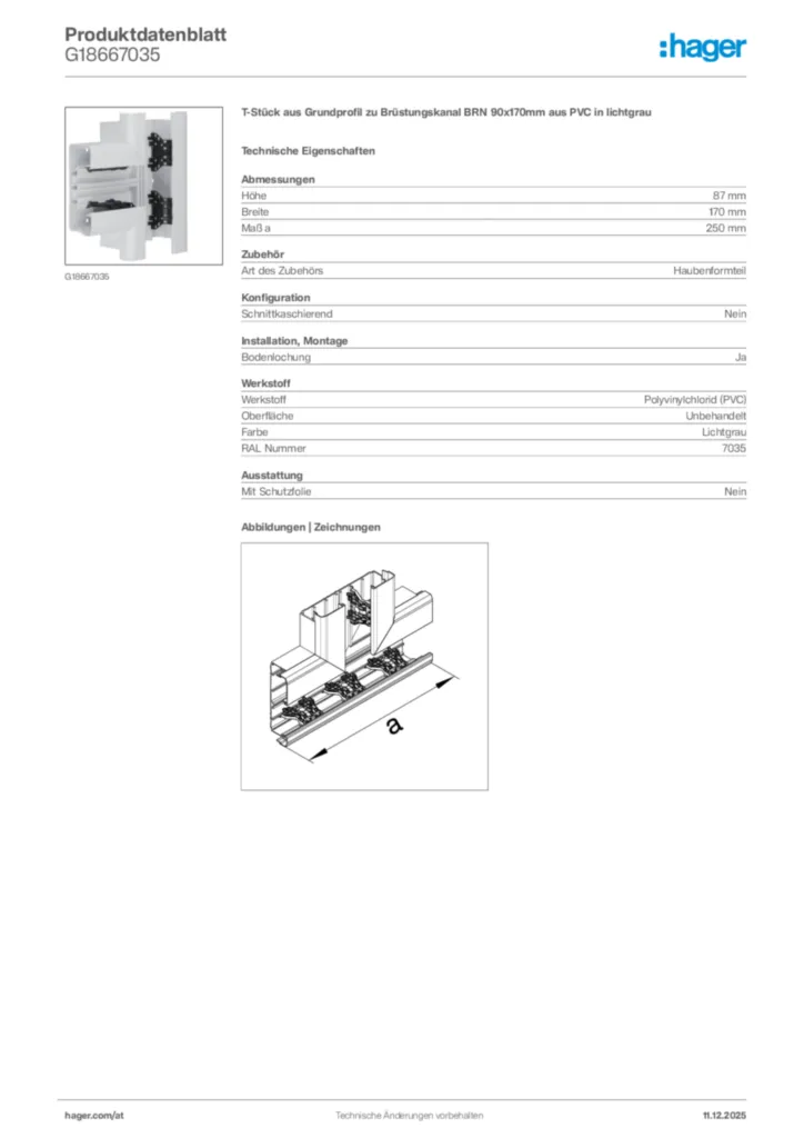 Bild Hager Produktdatenblatt G18667035 | Hager Deutschland