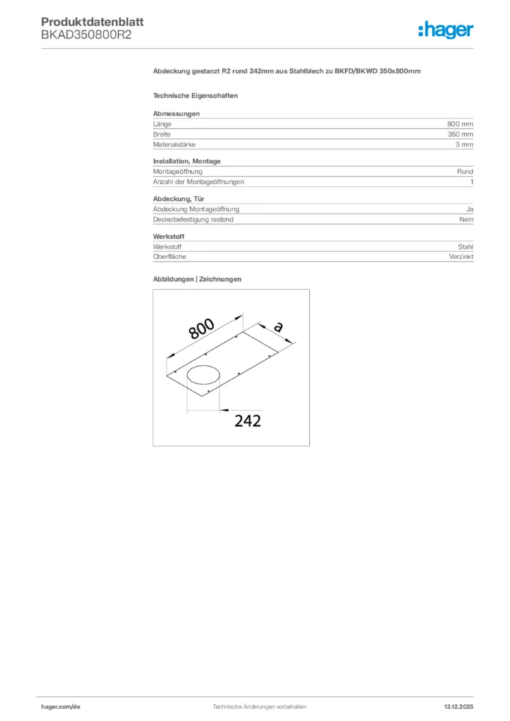 Bild Hager Produktdatenblatt BKAD350800R2 | Hager Deutschland