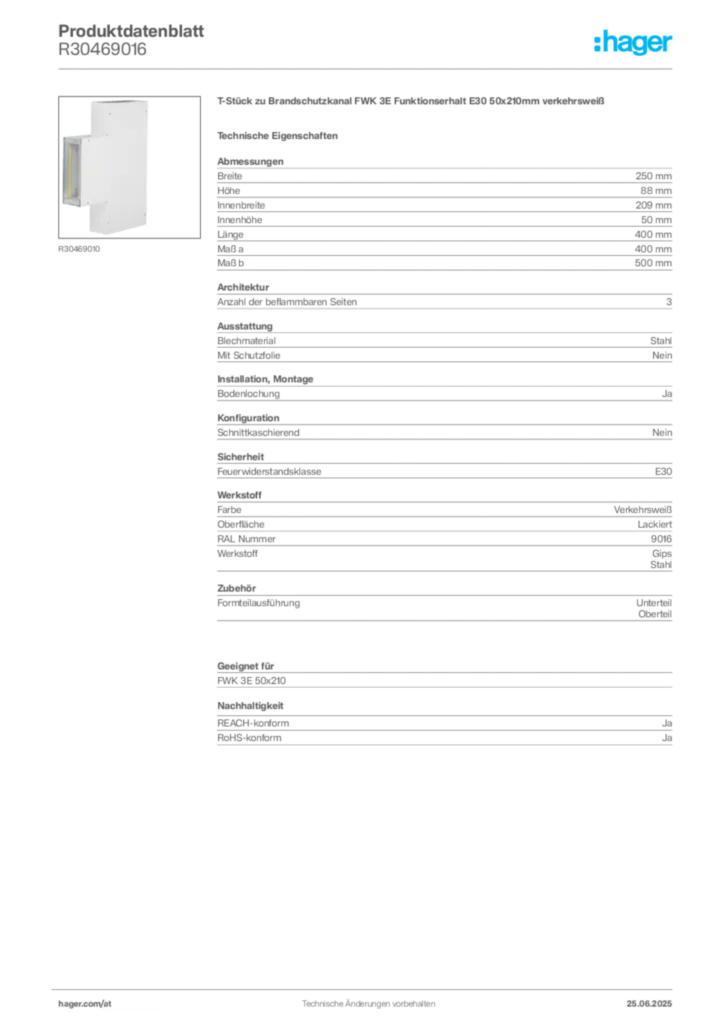 Bild Hager Produktdatenblatt R30469016 | Hager Deutschland