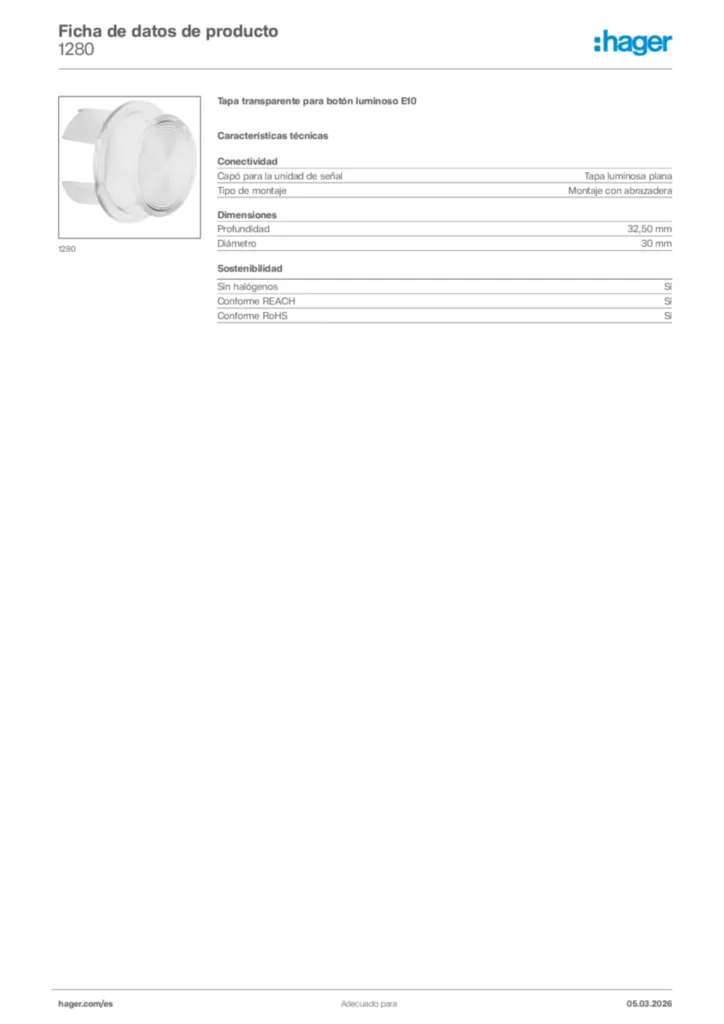 Imagen Hager Ficha de datos de producto 1280 | Hager España