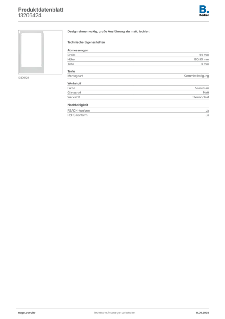 Berker Produktdatenblatt 13206424