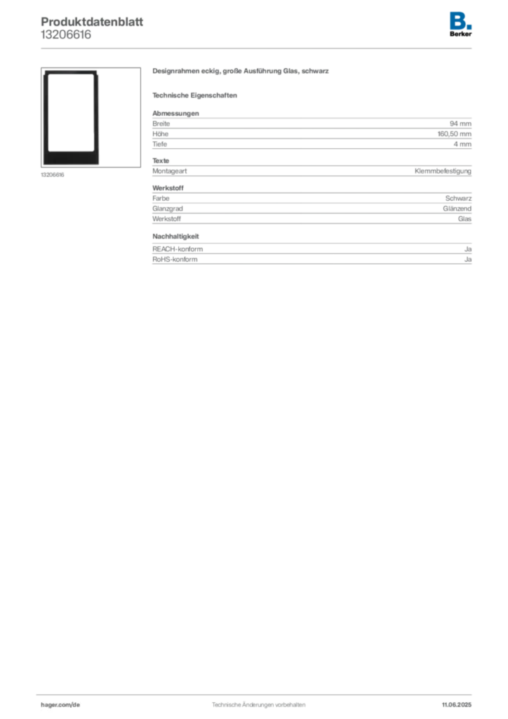 Berker Produktdatenblatt 13206616