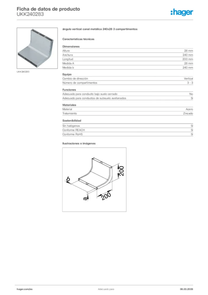 Imagen Hager Ficha de datos de producto UKK240283 | Hager España