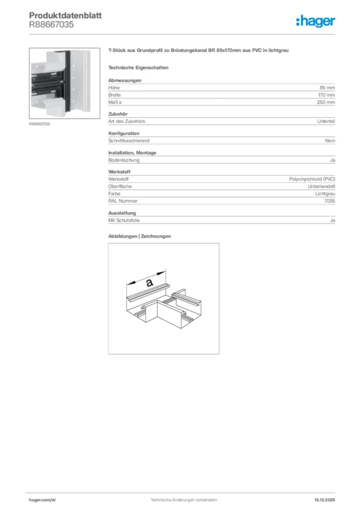 Bild Hager Produktdatenblatt R88667035 | Hager Deutschland