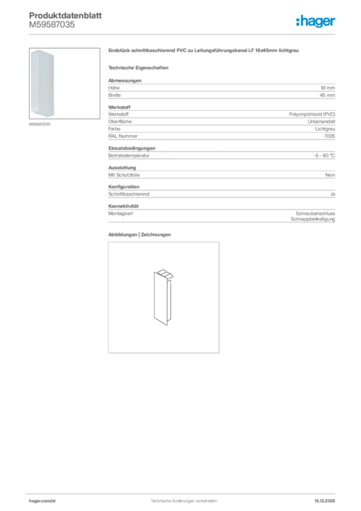 Bild Hager Produktdatenblatt M59587035 | Hager Deutschland