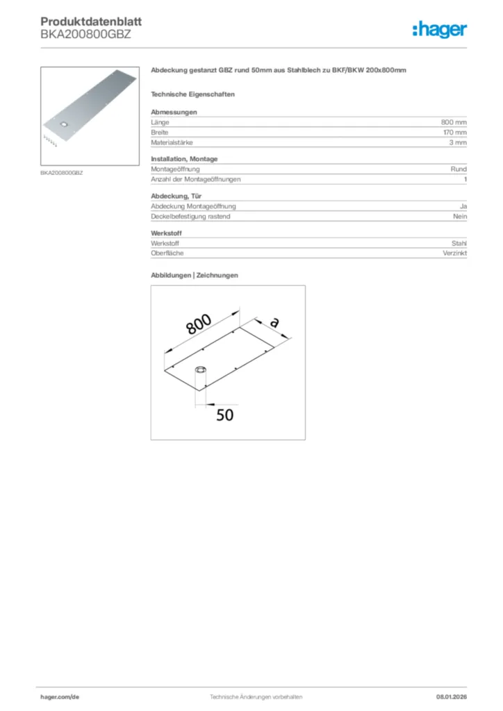 Bild Hager Produktdatenblatt BKA200800GBZ | Hager Deutschland